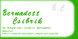 bernadett csibrik business card